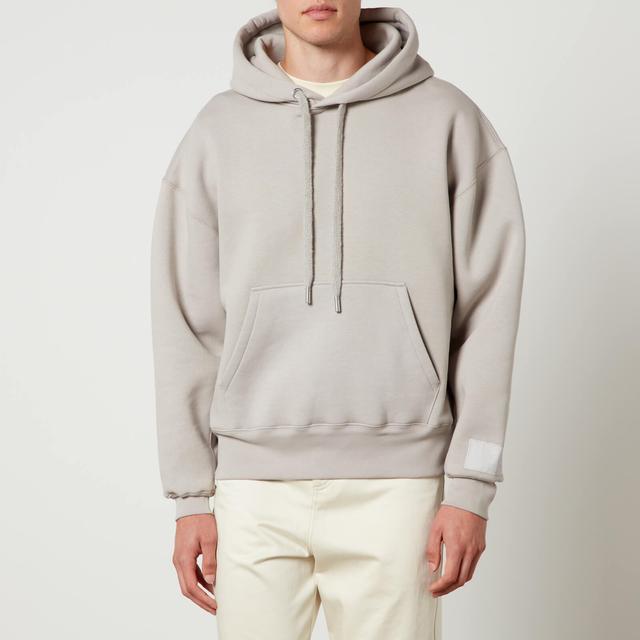 AMI Tonal Logo Cotton-Blend Hoodie - S on Productcaster.