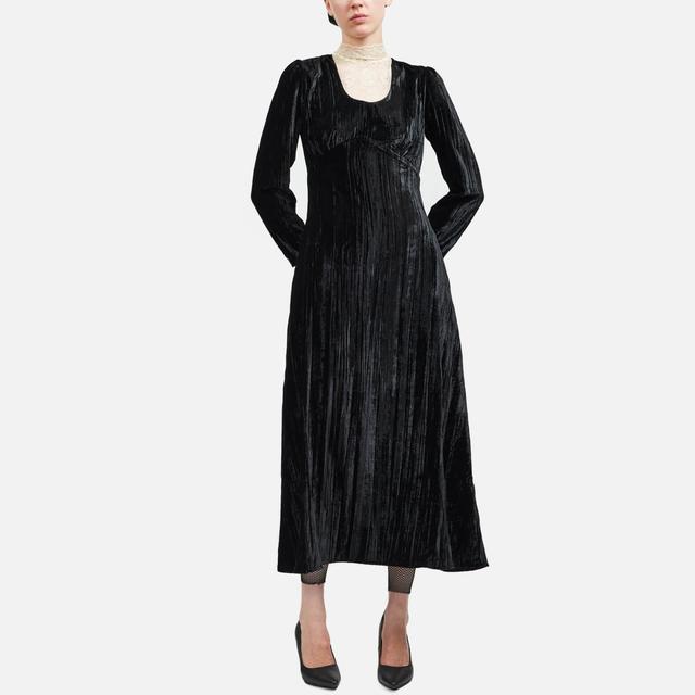 Batsheva Kavita Shirred Velvet Dress - US 10/UK 14 on Productcaster.