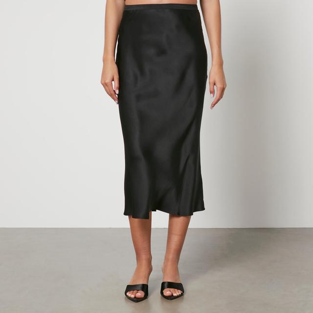 Anine Bing Silk-Satin Midi Skirt - M on Productcaster.