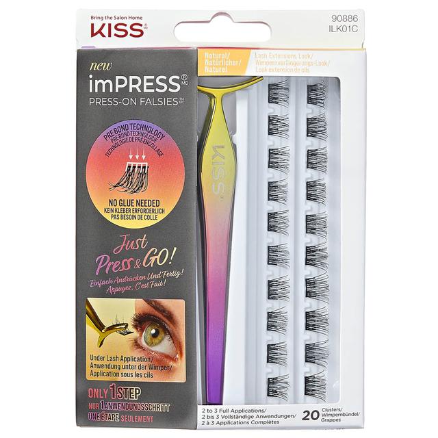 Kiss imPRESS Falsies Press-on False Lash Kit - Natural on Productcaster.