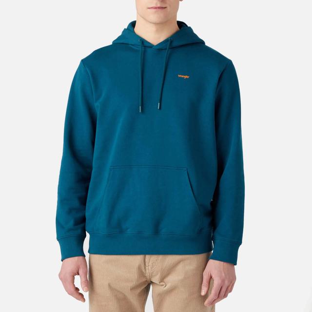 Wrangler Reverse Graphic Logo Cotton-Blend Jersey Hoodie - L on Productcaster.