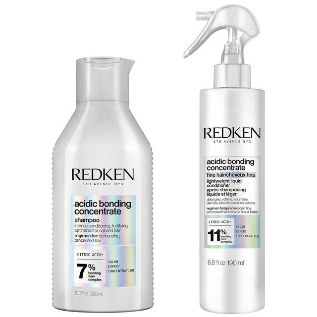 Redken Acidic Bonding Concentrate Shampoo and Lightweight Liquid Conditioner Bond Repair Bundle for Fine Hair on Productcaster.