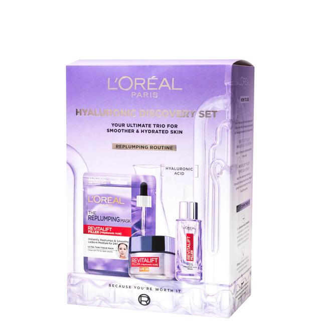 L'Oréal Paris Hyaluronic Discovery Set Gift Set: Your Ultimate Trio for Smoother and Hydrated Skin on Productcaster.