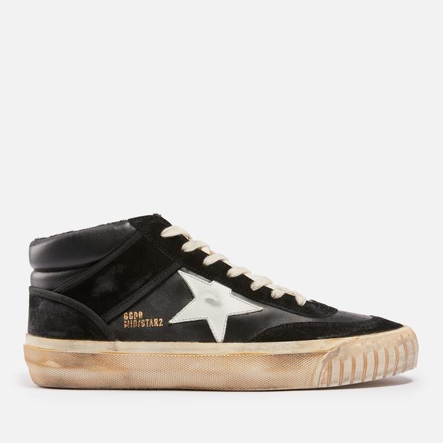 Golden Goose Men's Mid Star Leather and Suede Trainers - UK 9 on Productcaster.