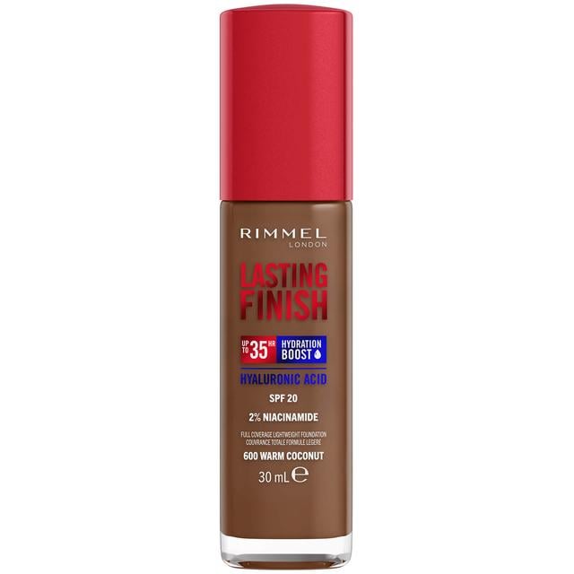 Rimmel Lasting Finish 35Hr Foundation 30ml (Various Shades) - 600 Warm Coconut on Productcaster.