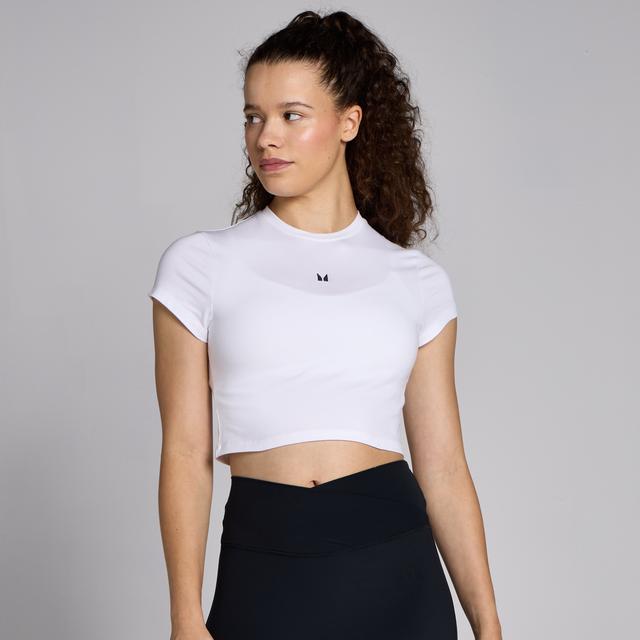 MP Basics croptop met nauwsluitende pasvorm en korte mouwen voor dames - Wit - XL on Productcaster.