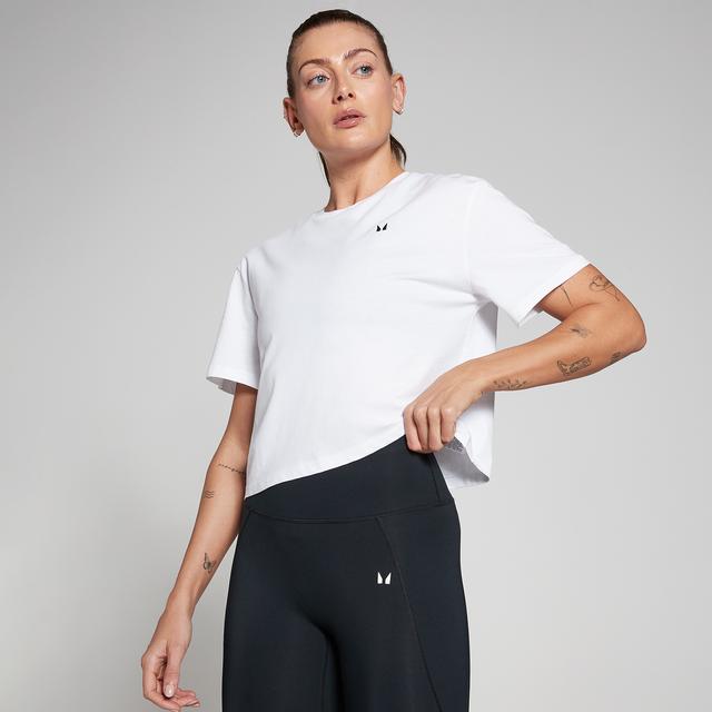 MP Basics croptop met losse pasvorm en korte mouwen voor dames - Wit - M on Productcaster.