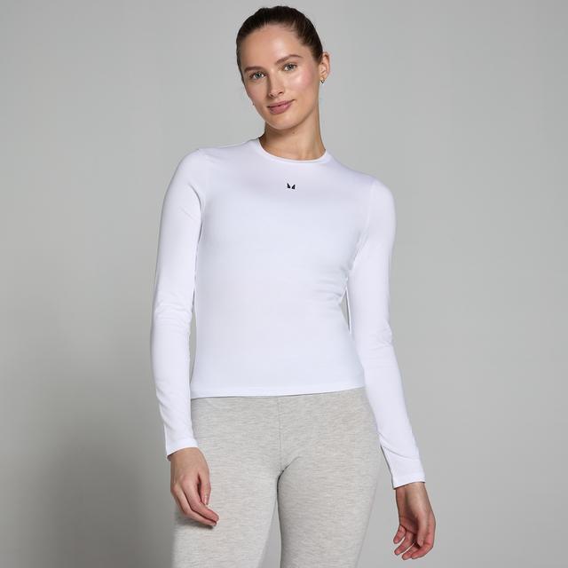 MP Dámské Basics Body Fit Tričko s Dlouhým Rukávem – Bílé - XXL on Productcaster.