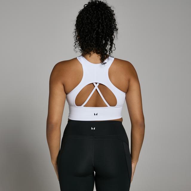 MP Women's Power Longline Sports Bra - White - XL on Productcaster.