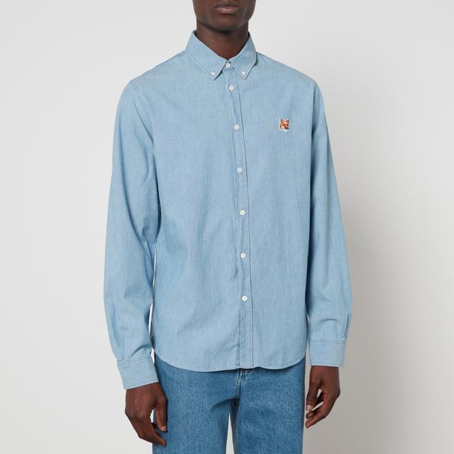 Maison Kitsuné Classic Institutional Fox Head Denim Shirt - 42/XL on Productcaster.