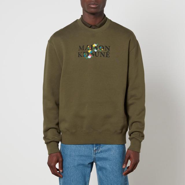 Maison Kitsuné Flowers Cotton-Jersey Sweatshirt - L on Productcaster.