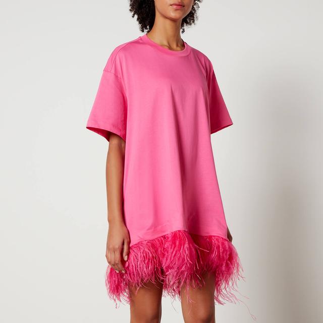 Marques Almeida Ostrich Feather Hem Cotton-Jersey T-Shirt - XS on Productcaster.