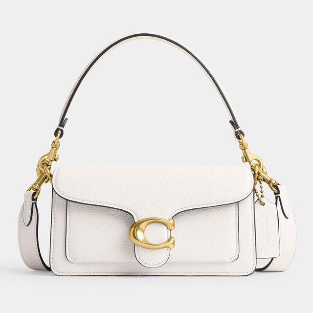 Coach Tabby 20 Polished Leather Shoulder Bag White on Productcaster.