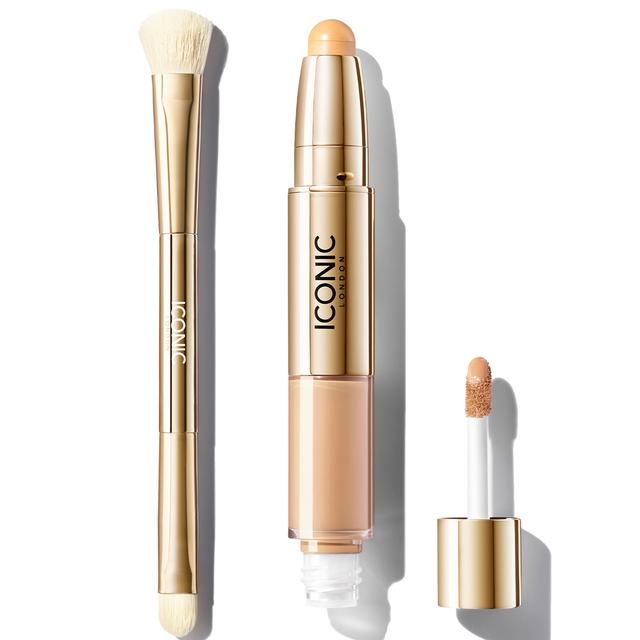 ICONIC London Radiant Concealer and Brush Bundle (Various Shades) - Warm Light on Productcaster.