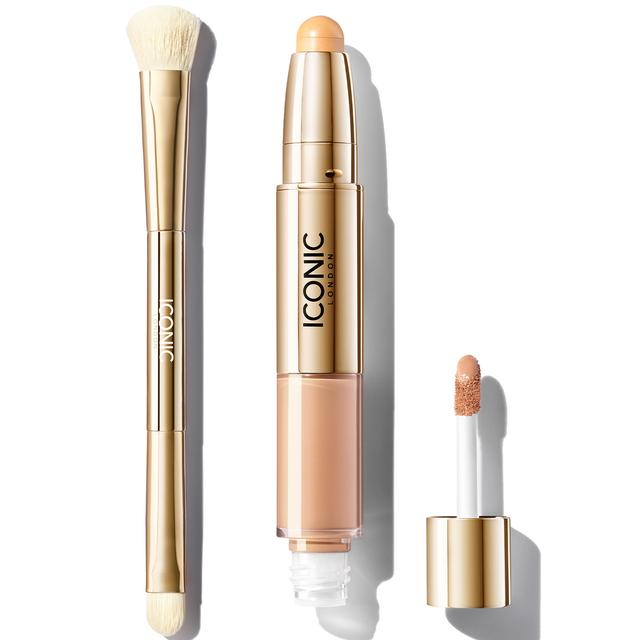 ICONIC London Radiant Concealer and Brush Bundle (Various Shades) - Cool Light on Productcaster.