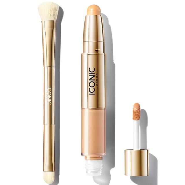 ICONIC London Radiant Concealer and Brush Bundle (Various Shades) - Neutral Light on Productcaster.