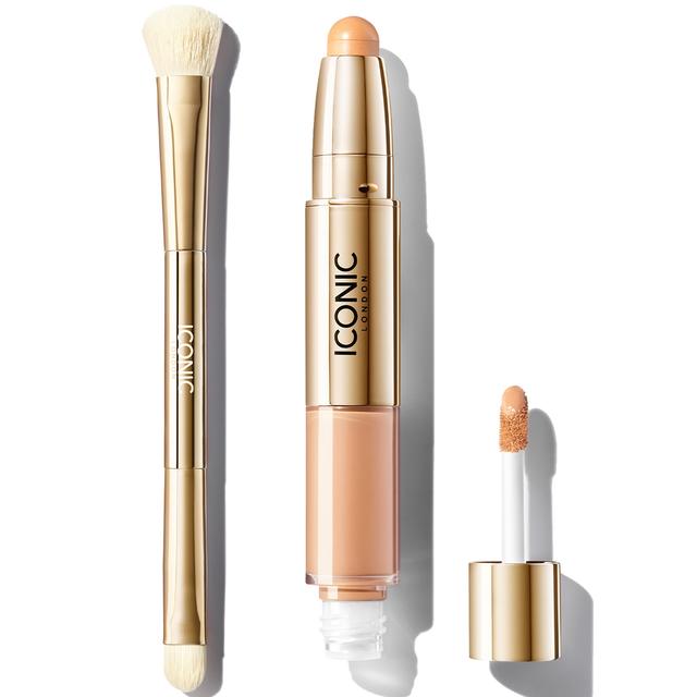 ICONIC London Radiant Concealer and Brush Bundle (Various Shades) - Warm Medium on Productcaster.