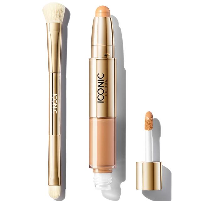 ICONIC London Radiant Concealer and Brush Bundle (Various Shades) - Neutral Medium on Productcaster.