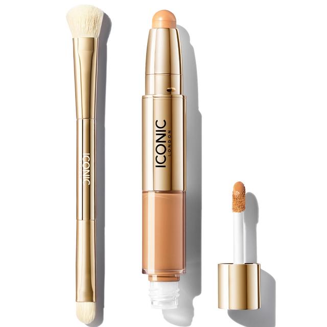 ICONIC London Radiant Concealer and Brush Bundle (Various Shades) - Golden Medium on Productcaster.