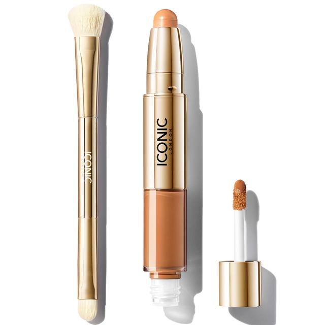 ICONIC London Radiant Concealer and Brush Bundle (Various Shades) - Warm Tan on Productcaster.