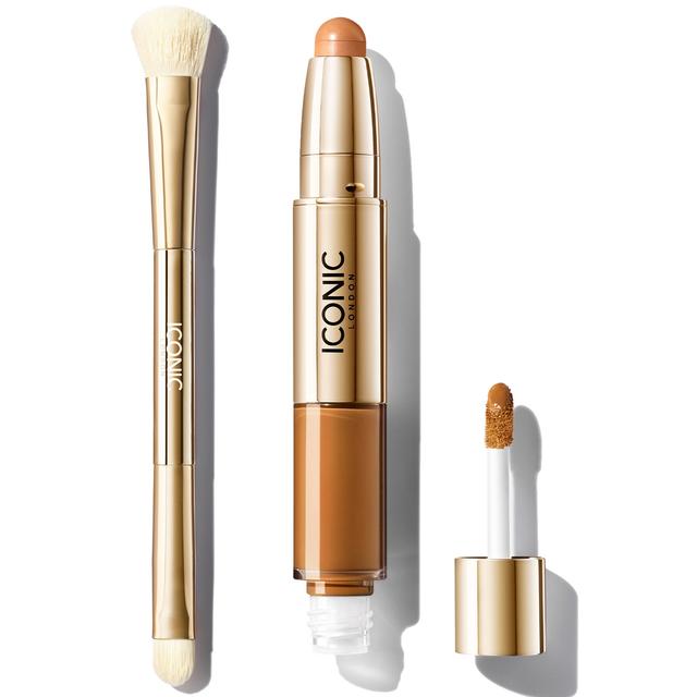 ICONIC London Radiant Concealer and Brush Bundle (Various Shades) - Golden Deep on Productcaster.