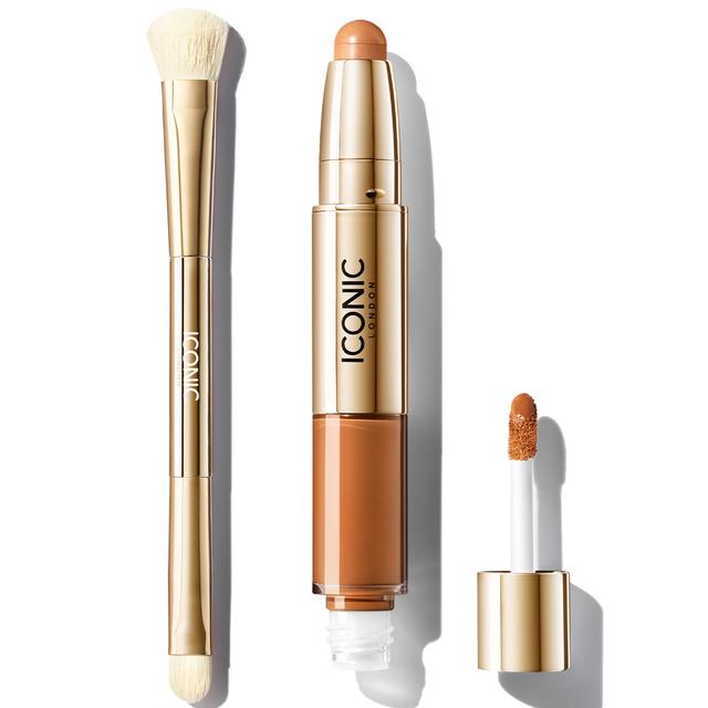 ICONIC London Radiant Concealer and Brush Bundle (Various Shades) - Warm Deep on Productcaster.