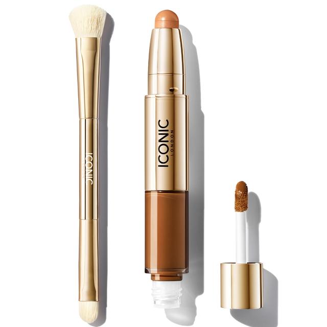 ICONIC London Radiant Concealer and Brush Bundle (Various Shades) - Neutral Deep on Productcaster.