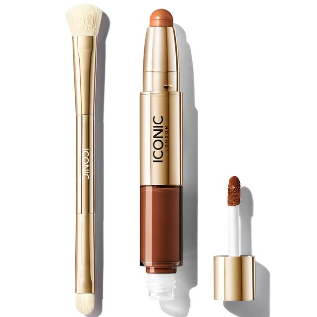 ICONIC London Radiant Concealer and Brush Bundle (Various Shades) - Warm Rich on Productcaster.