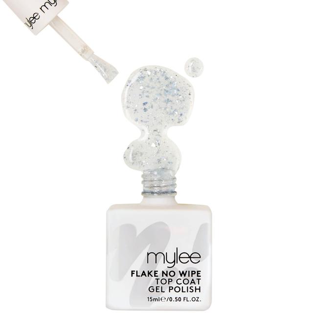 Mylee Silver Flake No Wipe Top Coat 15ml on Productcaster.