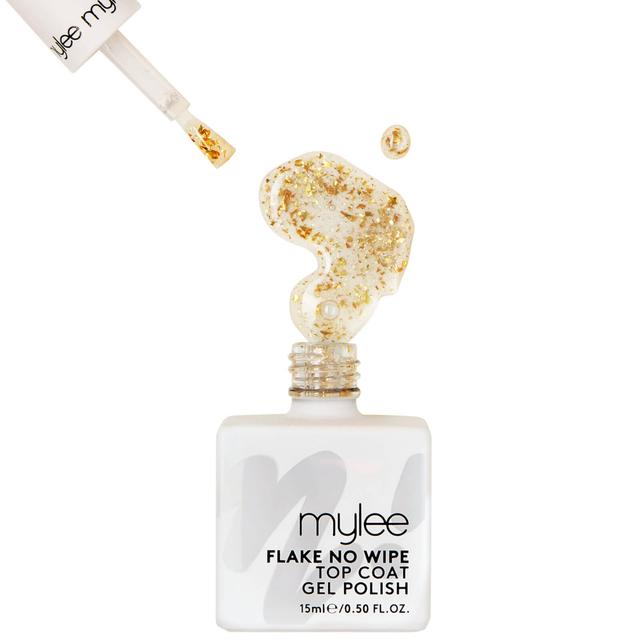 Mylee Gold Flake No Wipe Top Coat 15ml on Productcaster.