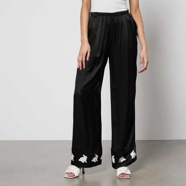 Sleeper White Rabbit Satin Trousers - S-M on Productcaster.