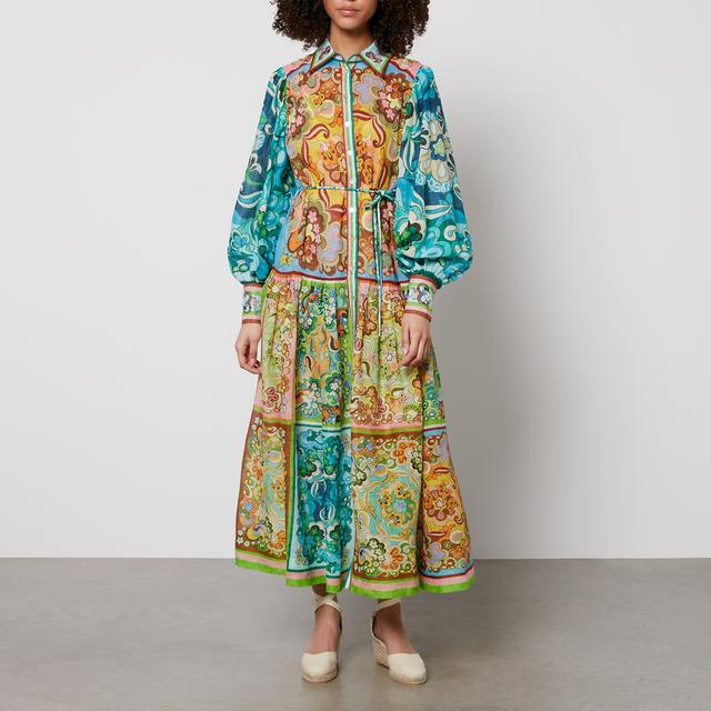 Alemais Dreamer Printed Ramie Shirt Dress - UK 8 on Productcaster.