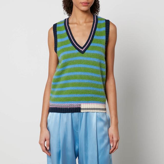 Stine Goya Roberta Striped Intarsia-Knit Sweater Vest - L on Productcaster.