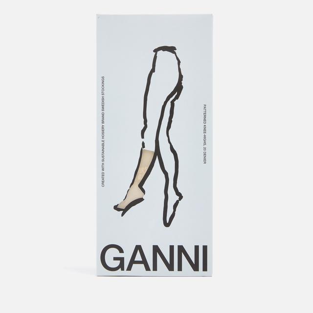 Ganni Butterfly Logo-Jacquard Socks - M/L on Productcaster.