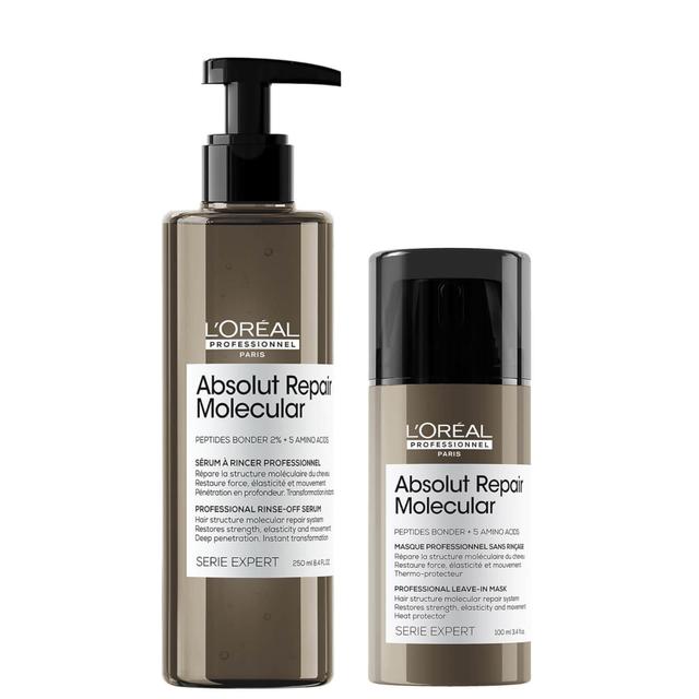 L'Oréal Professionnel Serie Expert Absolut Repair Molecular Rinse-off Serum and Mask Duo for Damaged Hair on Productcaster.