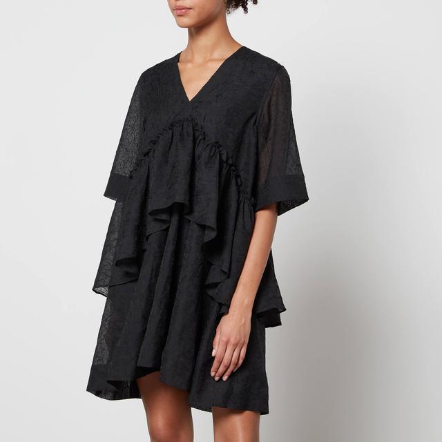 Ganni Crinkled Georgette Mini Dress - EU 40/UK 12 on Productcaster.