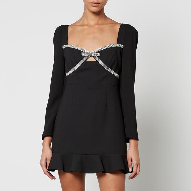 Self-Portrait Diamante-Embellished Crepe Mini Dress - US 2/UK 6 on Productcaster.