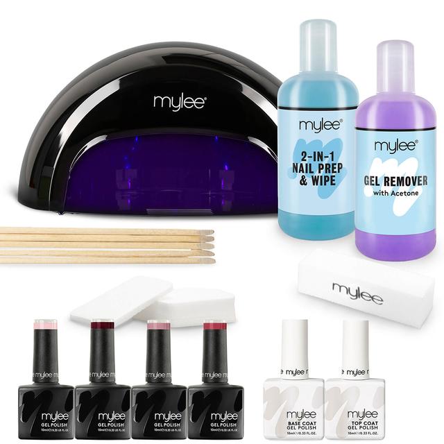 Mylee Black Convex Curing Lamp Kit with Gel Nail Polish Essentials Set (Worth £127.00) on Productcaster.