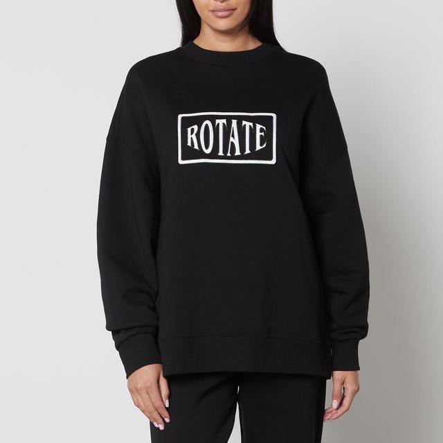 Rotate Sunday Logo-Embroidered Cotton-Jersey Sweatshirt - L on Productcaster.