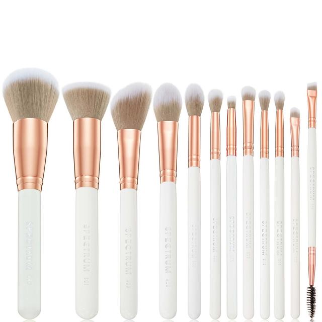 Spectrum Marbleous White Marble 12 Piece Makeup Brush Set on Productcaster.