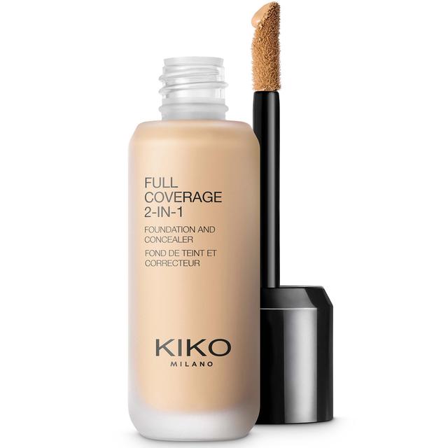 KIKO Milano Full Coverage 2-in-1 Foundation and Concealer 25ml (Various Shades) - 25 Warm Beige on Productcaster.