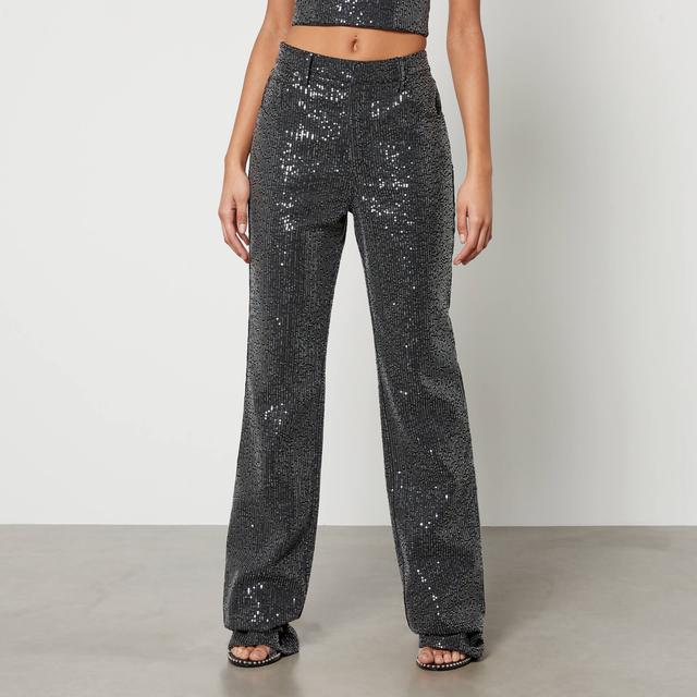 Rotate Birger Christensen Sequined Denim Straight-Leg Jeans - W26 on Productcaster.