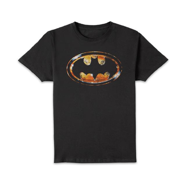 BATMAN Bat Logo Distressed Unisex T-Shirt - Black - XL - Schwarz on Productcaster.