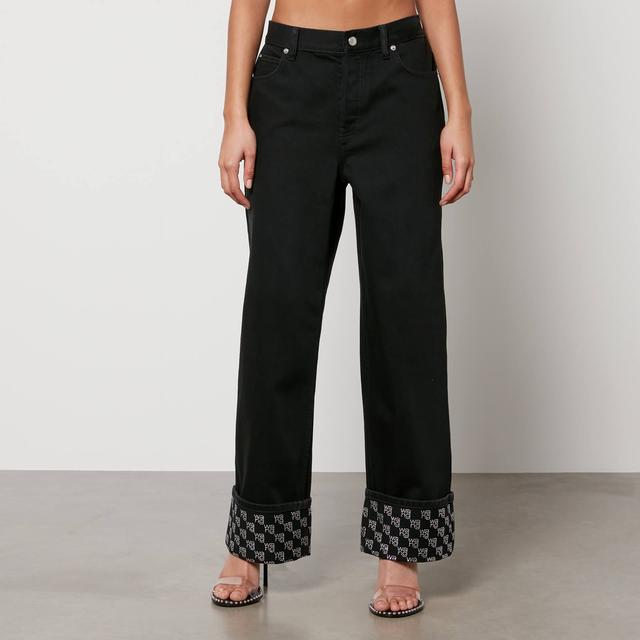 Alexander Wang Crystal-Embellished Denim Straight-Leg Jeans - W28 on Productcaster.