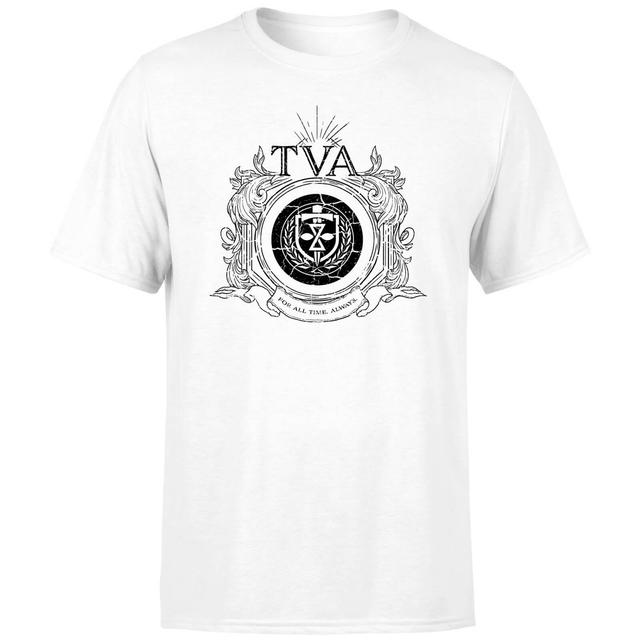 TVA Crest Black Men's T-Shirt - White - M - White on Productcaster.