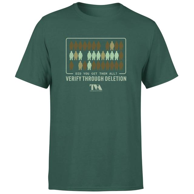 Verify Through Deletion Men's T-Shirt - Green - M - Grön on Productcaster.