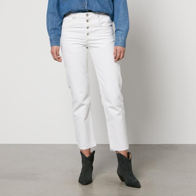 Marant Etoile Jemina Denim Cropped Straight-Leg Jeans - FR 40/UK 12 on Productcaster.