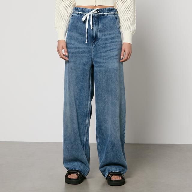 Marant Etoile Jordy Whiskered Denim Wide-Leg Jeans - FR 40/UK 12 on Productcaster.