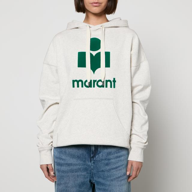 Marant Etoile Mansel Flocked Logo Cotton-Jersey Hoodie - FR 40/UK 12 on Productcaster.