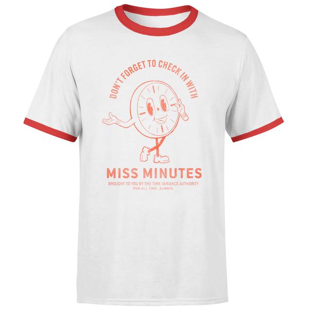 Dont Forget To Check With Miss Minutes Men's Ringer T-Shirt - White Red - XS - White/Red on Productcaster.